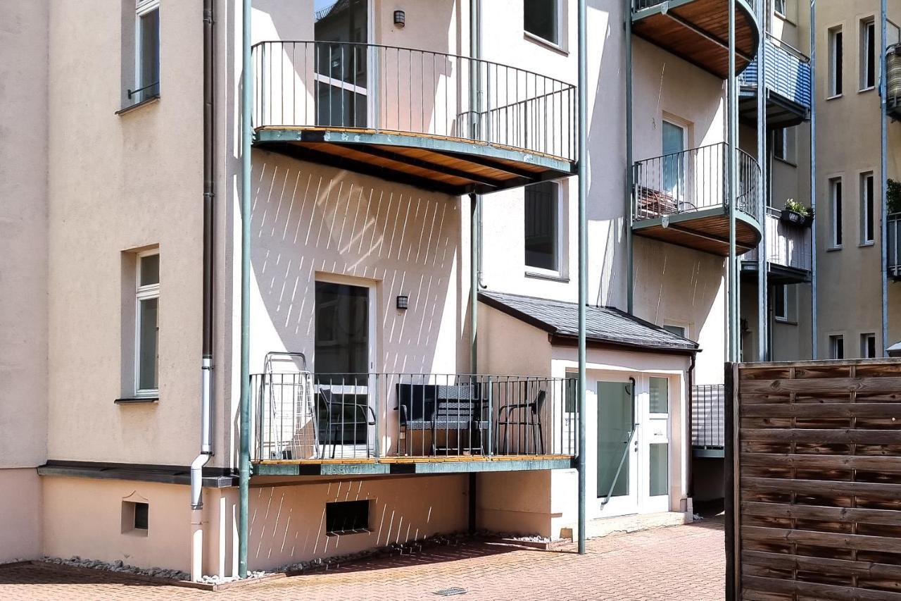 malerische Maisonettewohnung mit zwei Balkonen Plauen Exterior foto